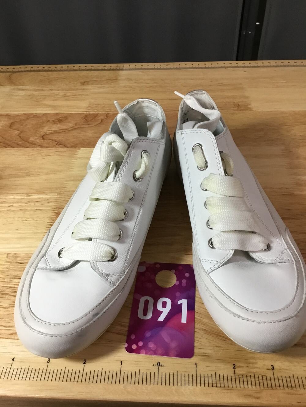 Candice Cooper Rock S Women's 5.5 White Leather Lace-Up Low Top Sneakers
